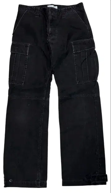 ADAM ET ROPE' 밀리터리 코튼 블랙 카고 팬츠 40