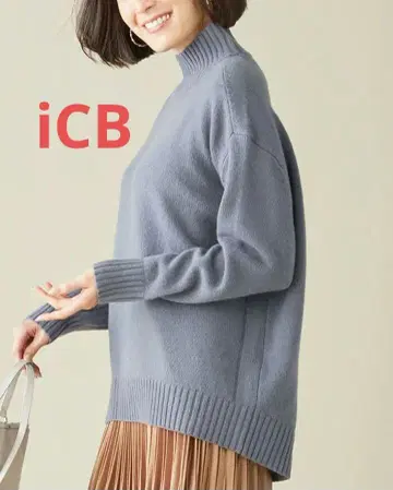 [ 새상품급 ] iCB_캐시미어 Mix 하이넥 니트