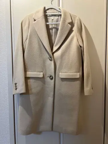 Ray BEAMS 여성용 베이지 체스터 코트 S 사이즈 4개 버튼