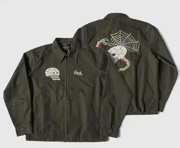 수베니어 자켓 베트남 자켓 미국 빈티지 L 스컬 뱀 자수