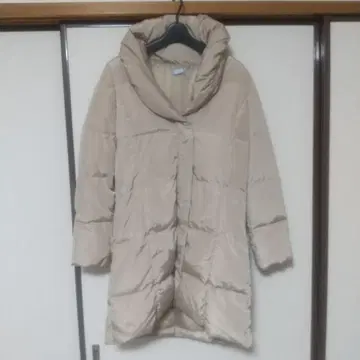 PROFILE 베이지 다운 코트 미들 기장 아우터 사이즈 38