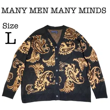 메니멘메니마인드 올 패턴 자카드 가디건 L 사이즈 페이즐리 무늬