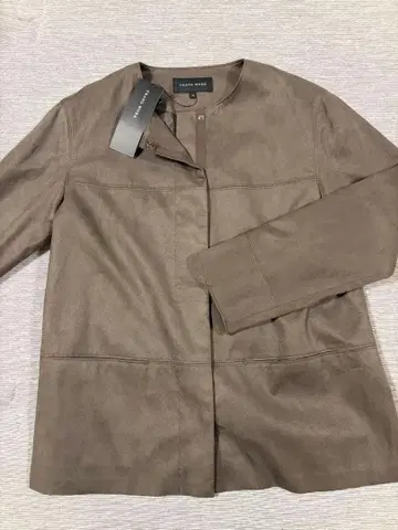 TRANS WORK 브라운 노카라 자켓 M 38