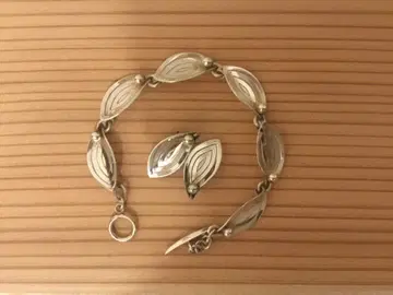 Aarre Krogh 덴마크 실버 팔찌 귀찌 세트