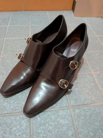 RANDA 소프트 몽크 스트랩 슈즈 L 다크 브라운 더블 버클