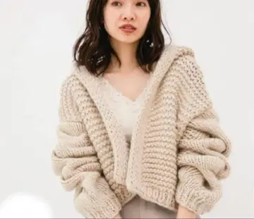 HAND 케이블 후드티 가디건