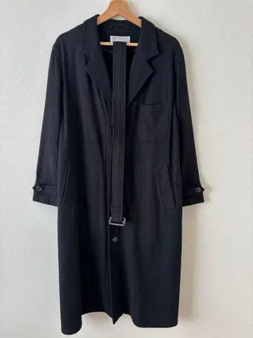 ARMEN 울 혼방 롱 코트 블랙