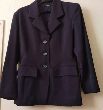 GRAY MAGIC 울100% 네이비 테일러드 자켓