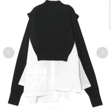 [ UN3D. ] 포켓 셔츠 도킹 니트