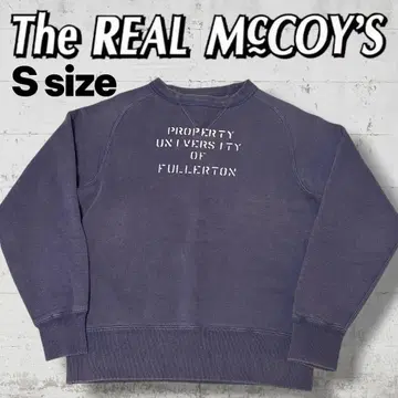 THE REAL McCOY'S 리얼 맥코이 양V 퍼플네이비 맨투맨