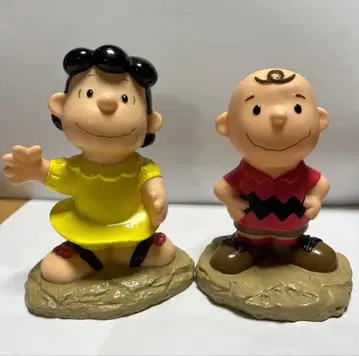 [ 초레어 ] 당시 물품 찰리 브라운 루시 저금통 피규어 소프트 비닐