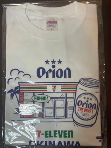 [ 한정품 ] 오리온 맥주 세븐일레븐 콜라보T셔츠 M 사이즈