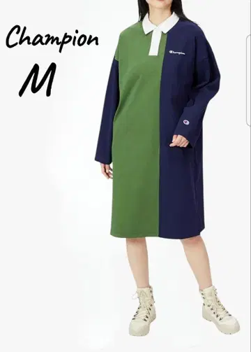 챔피온 롱 슬리브 럭비 원피스 헤비 무게