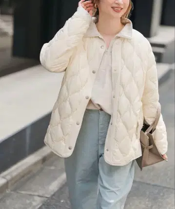 Spick & Span TAION 별주 퀼팅 블루종