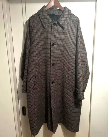 URBAN RESEARCH 체크 롱 코트 스텐카라 코트 L 사이즈