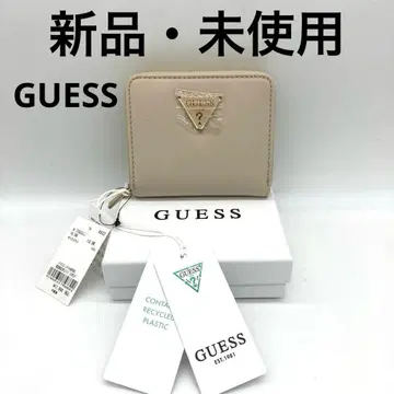 [ 정가 11990엔 ] GUESS 베이지 이단 접이식 지갑 S7 포멀