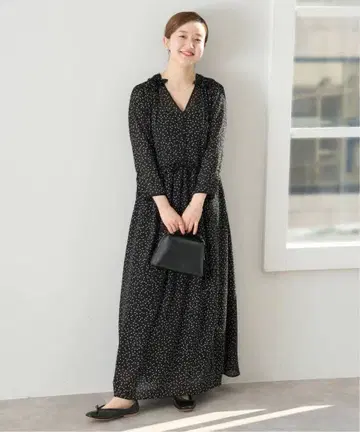 IENA 도트 프릴 원피스