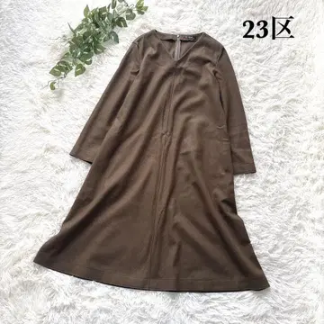 23구 V넥 원피스 울 100% 38