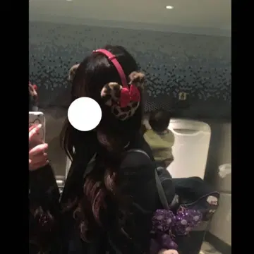 디즈니 미니 레오파드 무늬 귀도리