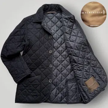레어 매킨토시 퀼팅 자켓 코트 캐시미어 울 블랙
