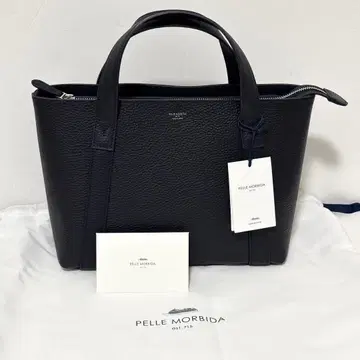 미사용 PELLE MORBIDA  마리나 미니 토트백 네이비