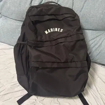 MARINES 블랙 백팩 지바 롯데 마린스