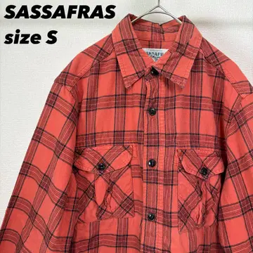 [ 레어 구하기 어려움 ] 사사프라스 레드 x 블랙 체크 셔츠