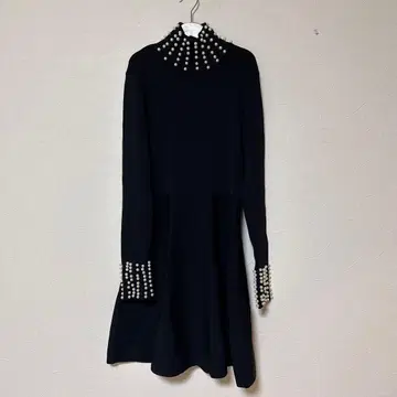 ZARA 자라 펄 장식 블랙 긴팔 원피스 L