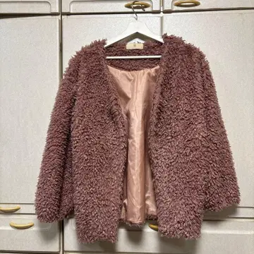 M 사이즈 핑크 플리스 자켓