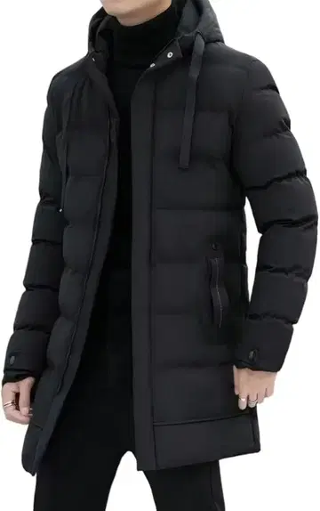[inotenka] 다운 코트 남성용 롱 코트 방한 두꺼운 원단 다운