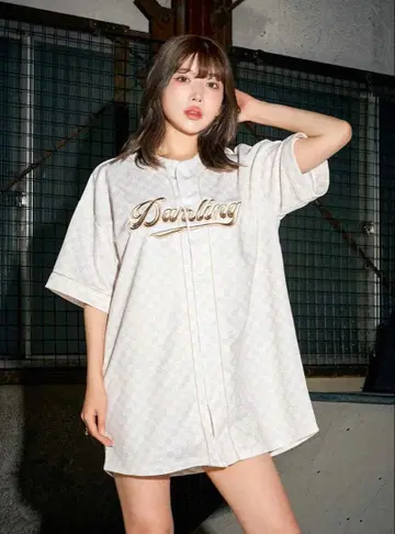 darich 자수 오버 사이즈 T셔츠