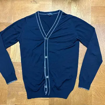 [ 구멍 1개 ] 존스메들리 울 가디건 네이비 컬러 S