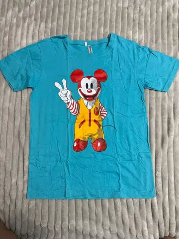 미키 x 도날드 T셔츠 스카이블루