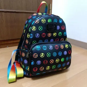 MARVEL loungefly 컬러풀 올 패턴 백팩 레인보우 미니 백팩