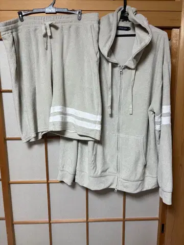 셋업 후드티 하프 팬츠