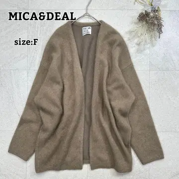 새상품급 [ MICA&DEAL ] 듀얼 라쿤 가디건 베이지 F