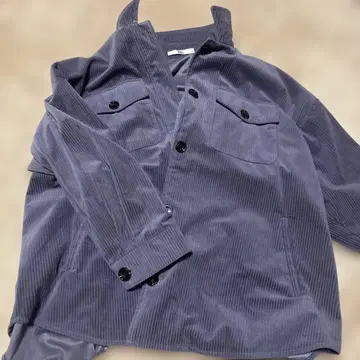 [ 새상품급 ] GRL 코듀로이 퍼플 셔츠 아우터 가디건