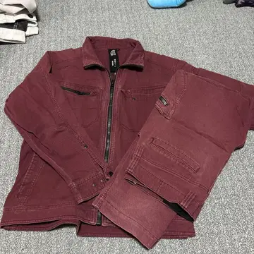 TS DESIGN 버건디 자켓과 팬츠 세트 LL