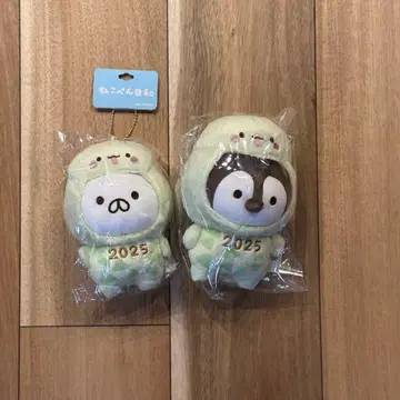 고양이 펜 날씨 2025년 뱀띠 마스코트 2개 세트