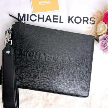 컨디션 최상 MICHAEL KORS 마이클코어스 세컨드 백 블랙 가죽