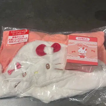 헬로키티 제일복권 라스트 원상 후드 부착 케이프 소품함