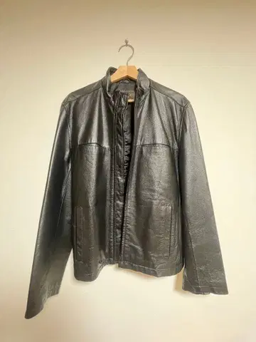 [천연 가죽] JOHNY PULLS 블랙 가죽 자켓 M 사이즈