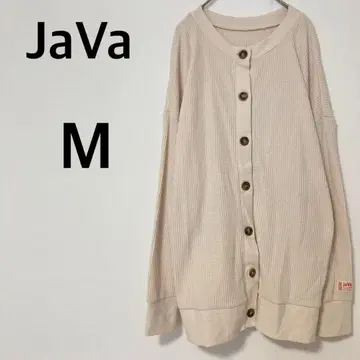 자바 JaVa 와플 원단 2way 가디건 [ M ] 겉옷 아이보리