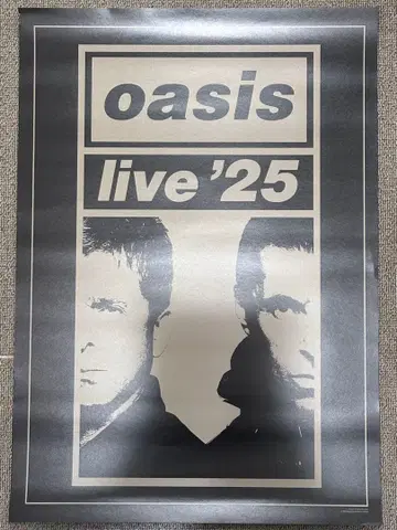OASIS LIVE'25 포스터 Gold Half Face