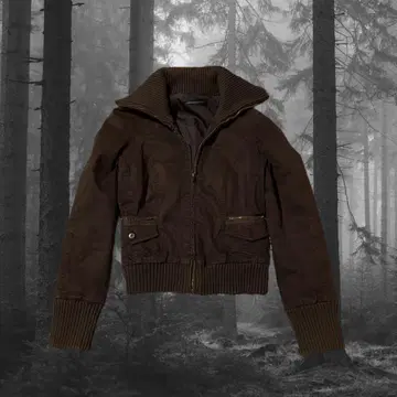 y2k 00s archive 자켓 브라운