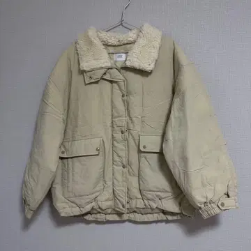 lowrysfarm 보아 자켓 아우터 스탠드 카라 아이보리