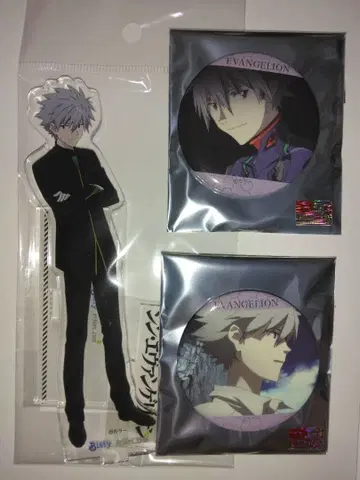 파칭코 신 에반게리온 아크릴 스탠드 나기사 카오루 캔뱃지 2점