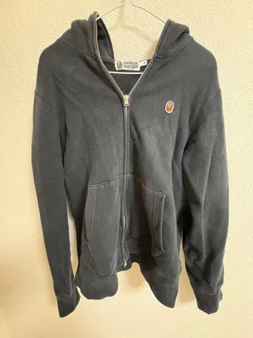 APE 후드티 풀 집업 블랙