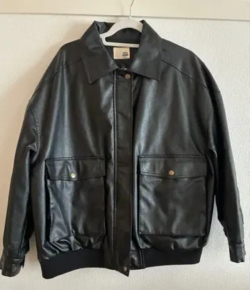 인조 가죽 블루종