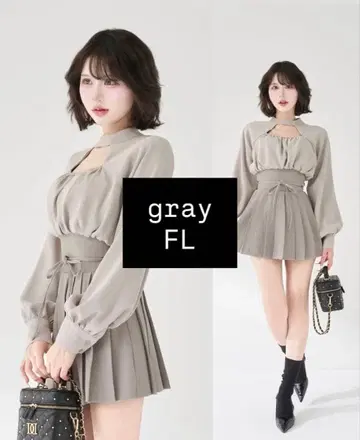 다리치 도킹 코르셋 플리츠 미니 원피스